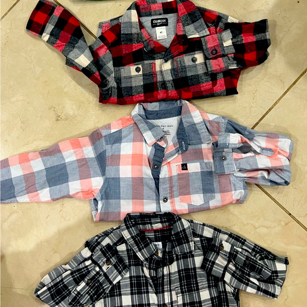 Lot of 3 button down shirts size 4